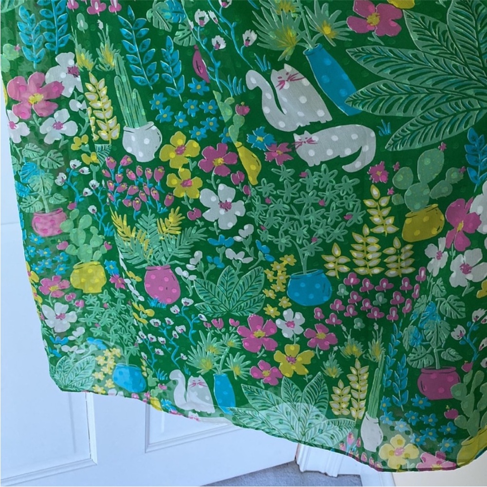 Kate Spade Vibrant Green Floral Maxi Dress - Picture 2 of 8